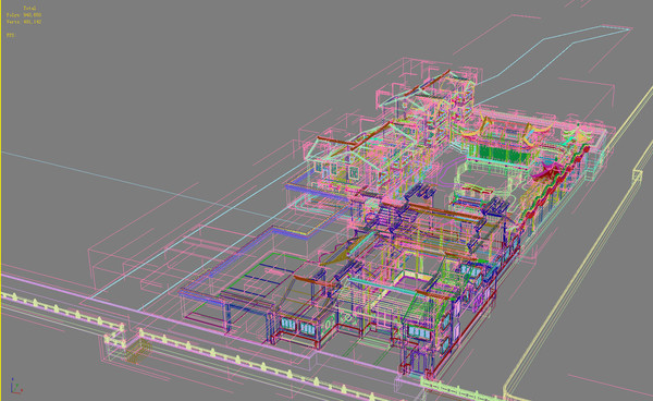 chinese 3d model - Chinese style architecture 012 by papandenis